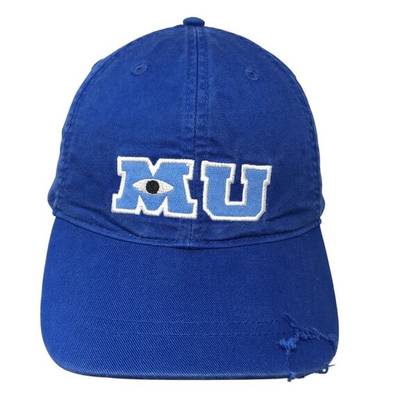 Monsters University Strapback Hat Blue One Size Embroidered Disney Parks - Picture 1 of 10